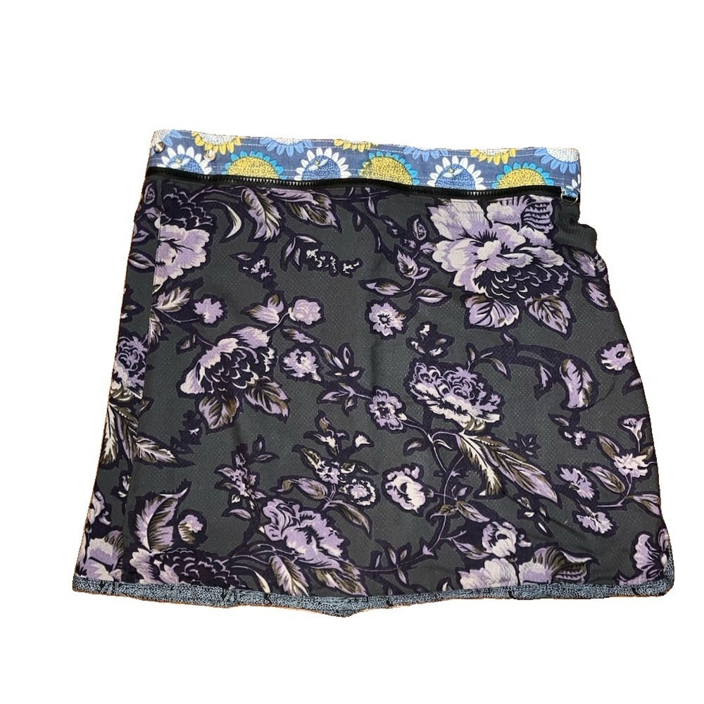 Zand Amsterdam Reversible Wrap Mini Skirt Adjustable Snap Waist Boho - Picture 4 of 4